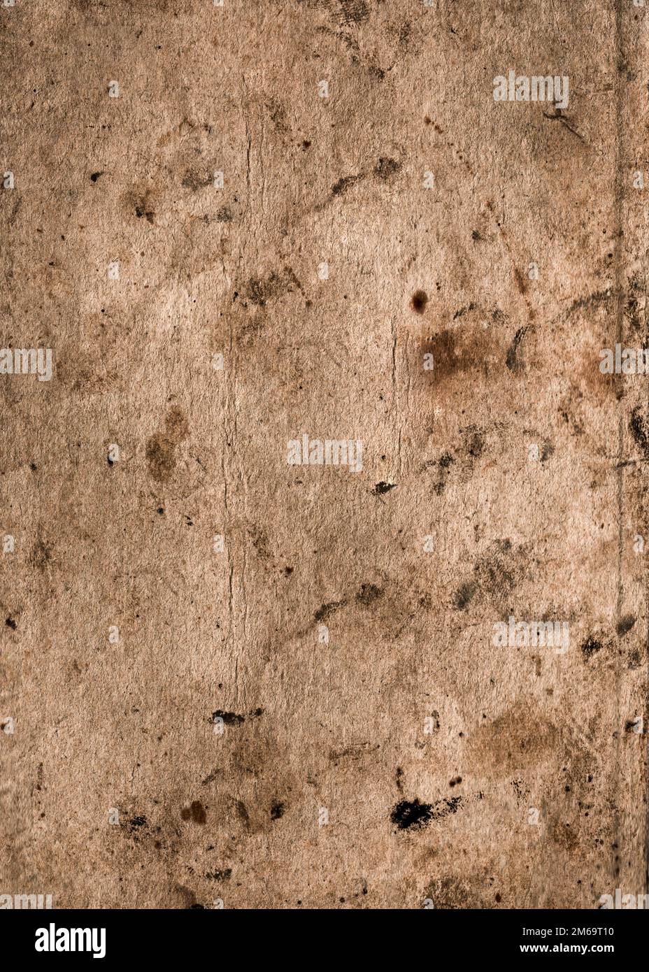 Altes, kollabierendes Papier mit Rissen und Kratzern Stockfoto