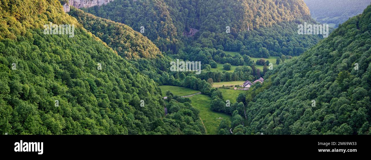 Cirque de Ladoye, Franche-ComtÃ, Frankreich Stockfoto