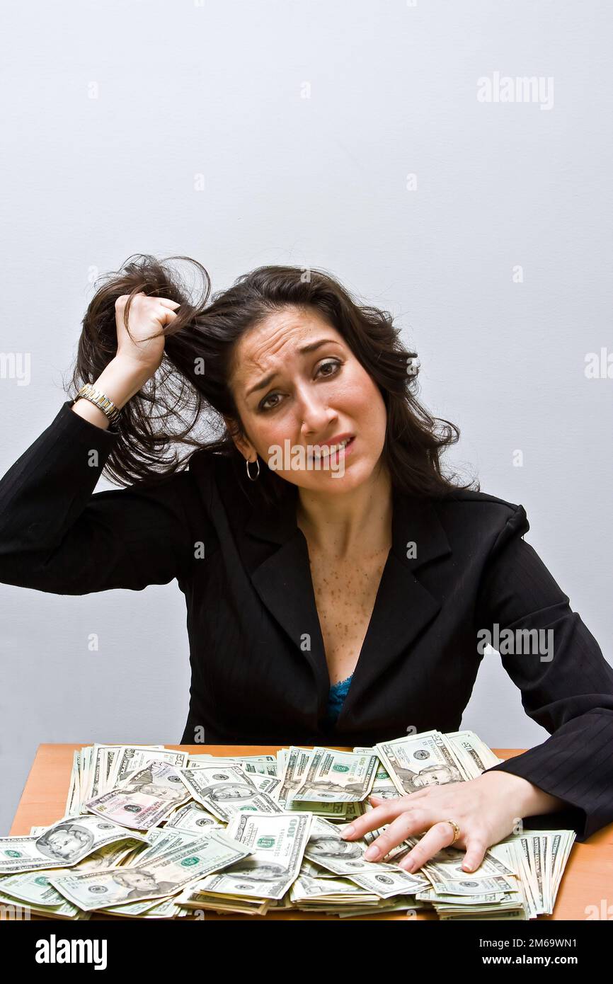Finanzielle Belastung Stockfoto
