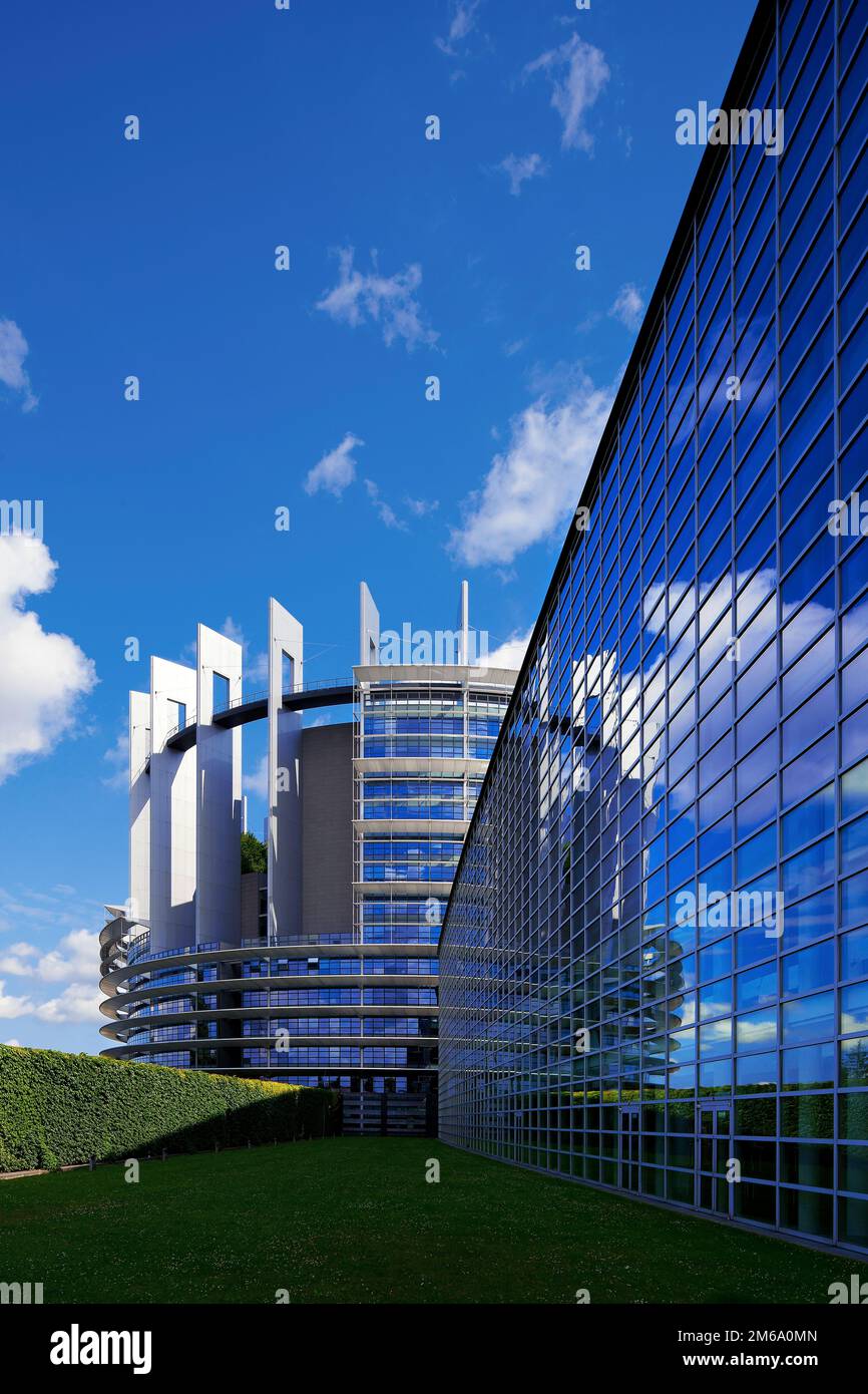 Straßburg, Europäisches Parlament, Elsass, Frankreich Stockfoto