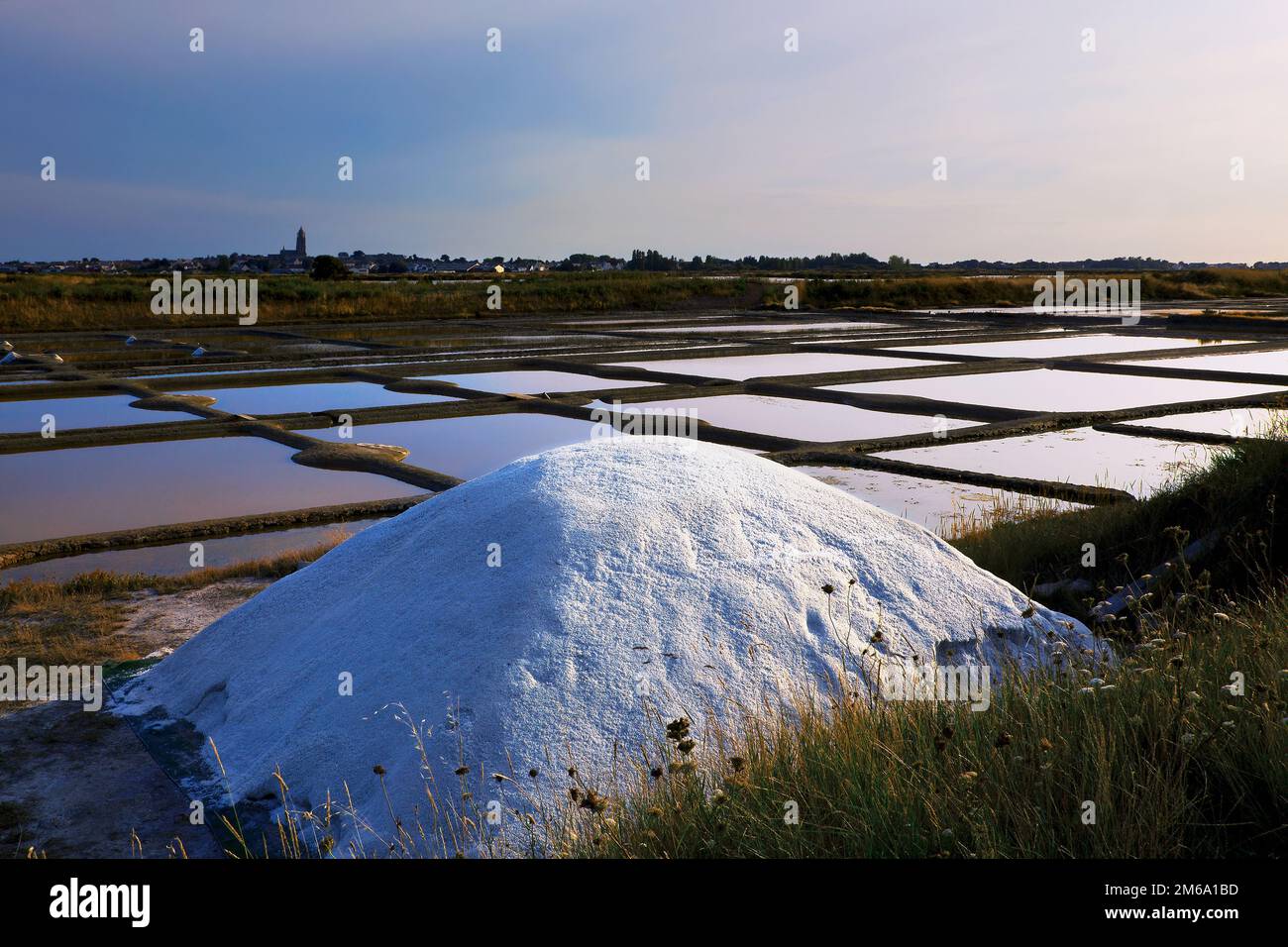Salzgaerten, Batz-sur-Mer, Loire-Atlantique, Frankreich Stockfoto