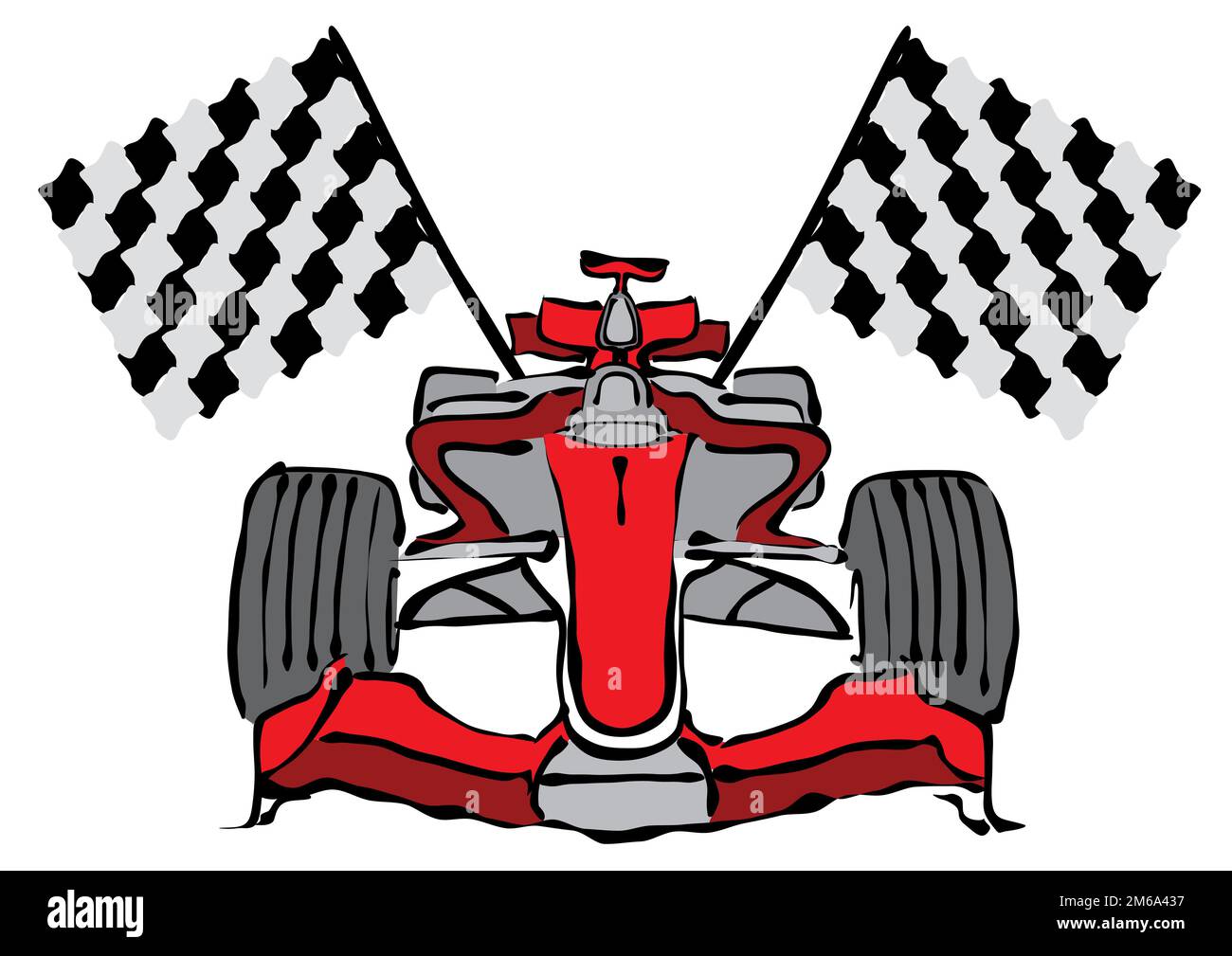 Formel-1-Rennwagen-Vektor-Illustration Stockfoto