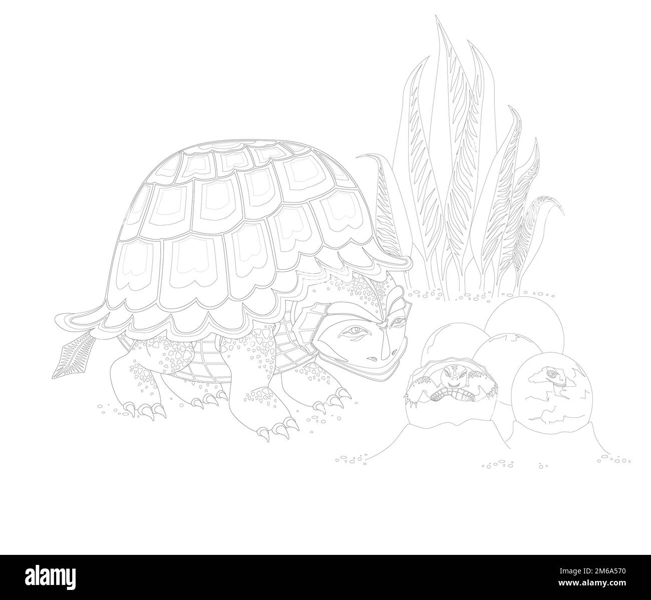 Schildkröte-Familie Stockfoto