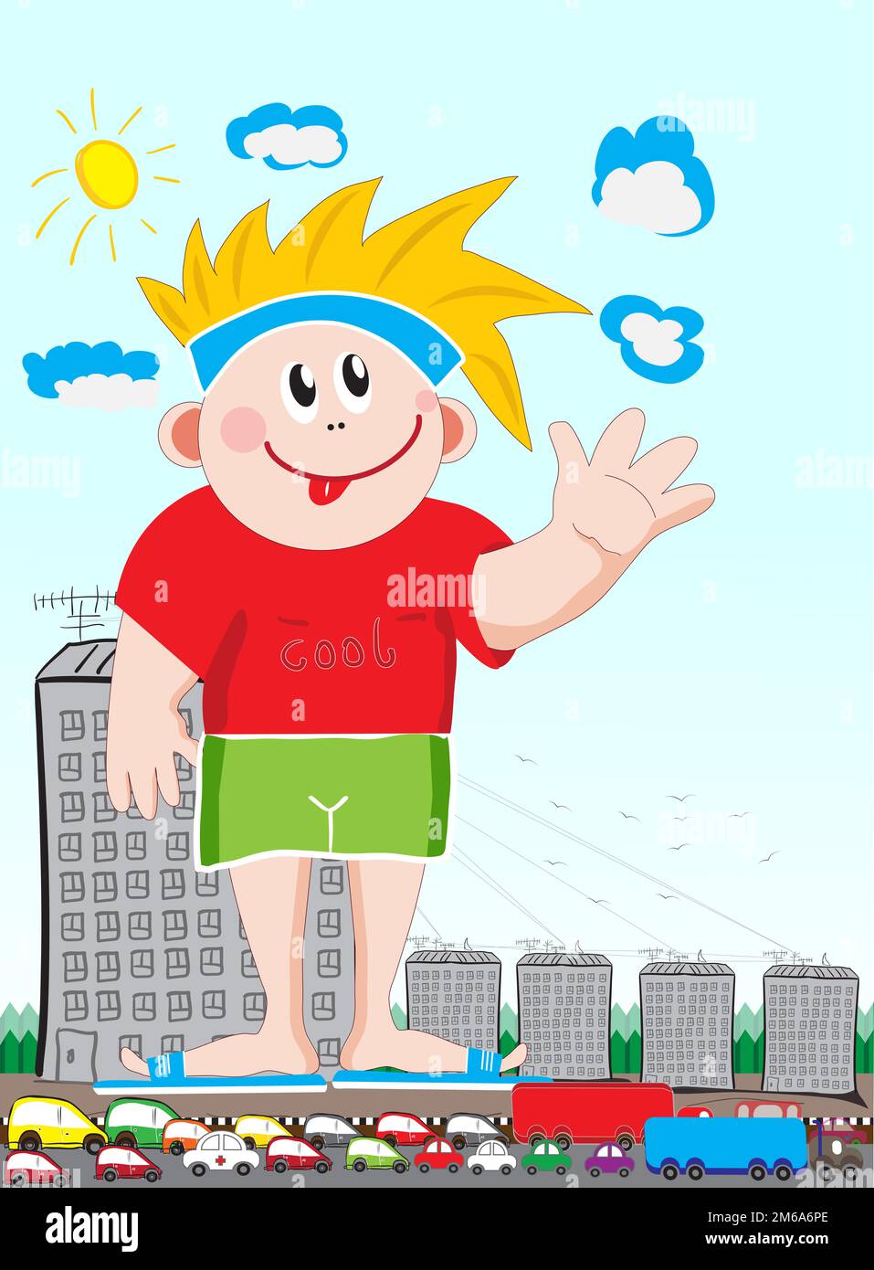 Stadtjunge Stockfoto