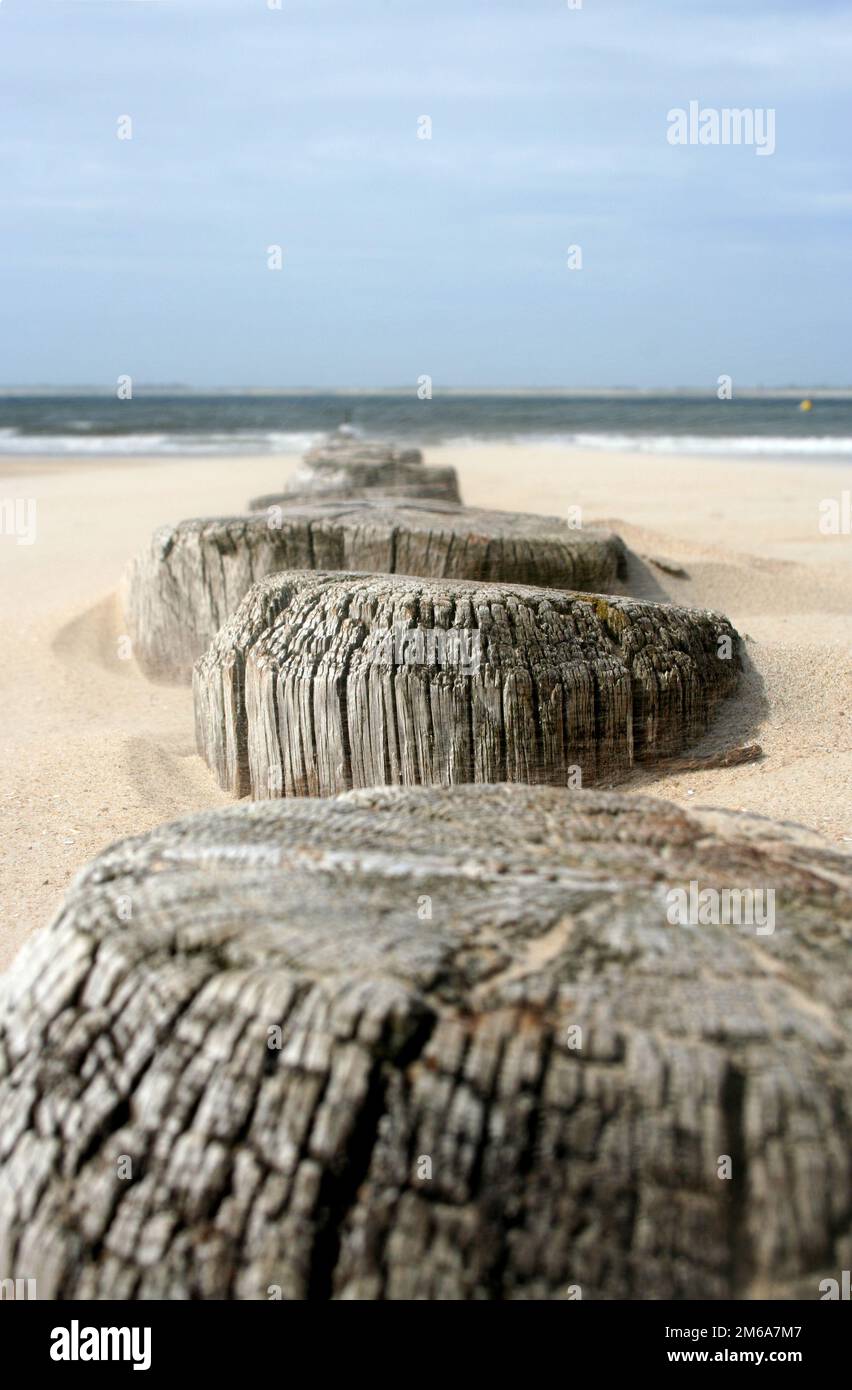 Pausenwasser am Northsea Beach Stockfoto