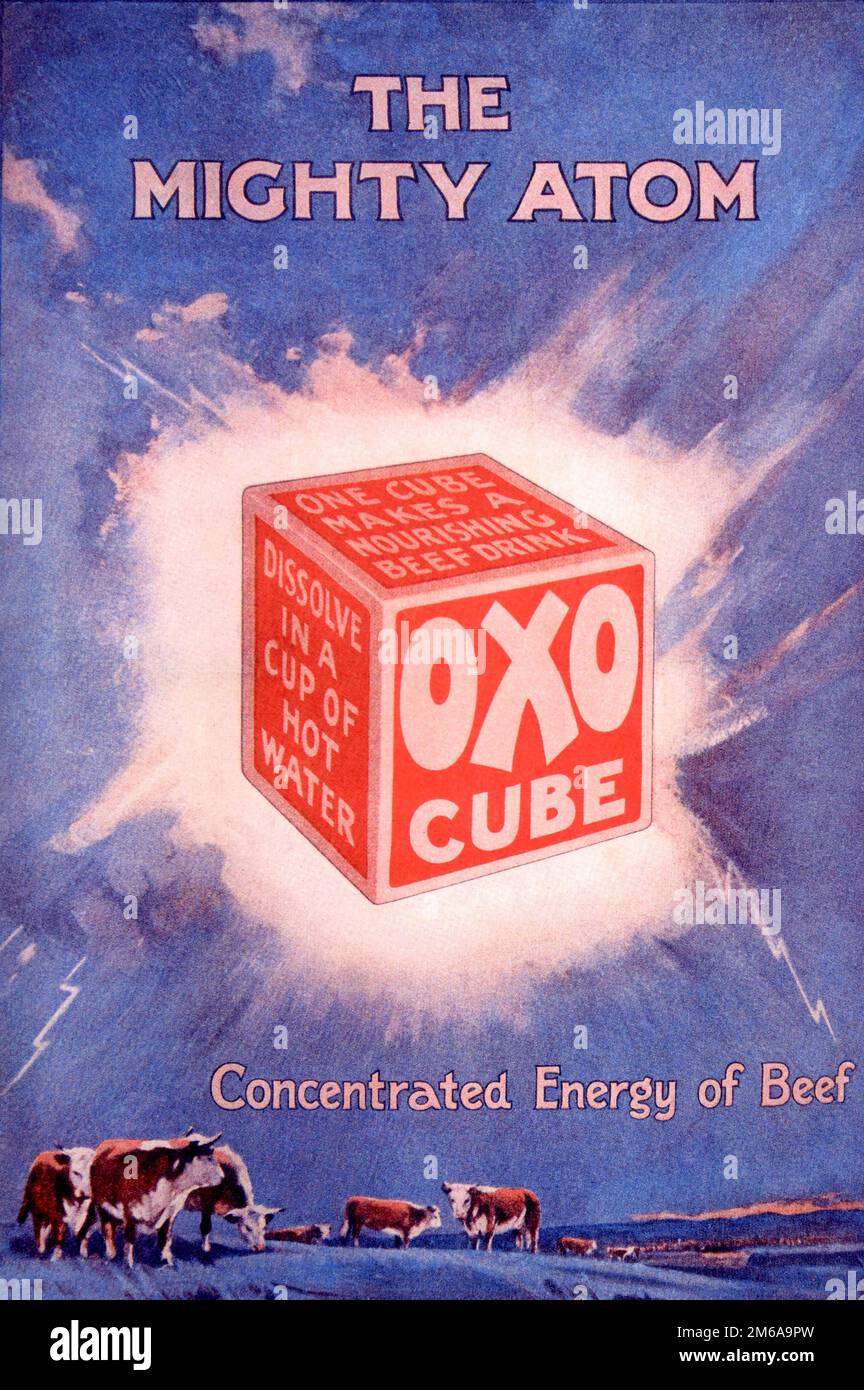 Eine Vintage-Werbung für Oxo Stock Cubes Stockfoto