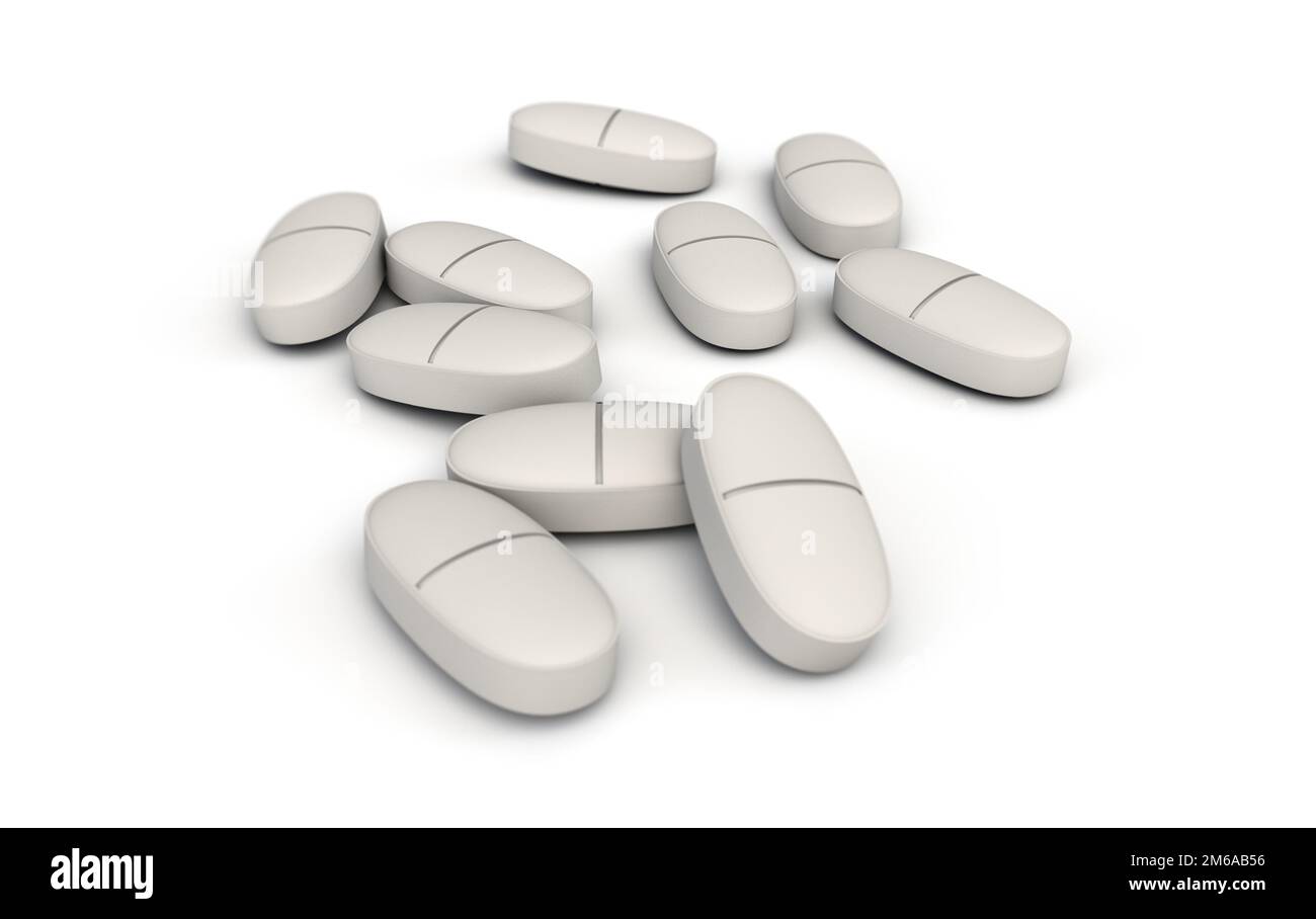 Verschüttete Kapseln Stockfoto