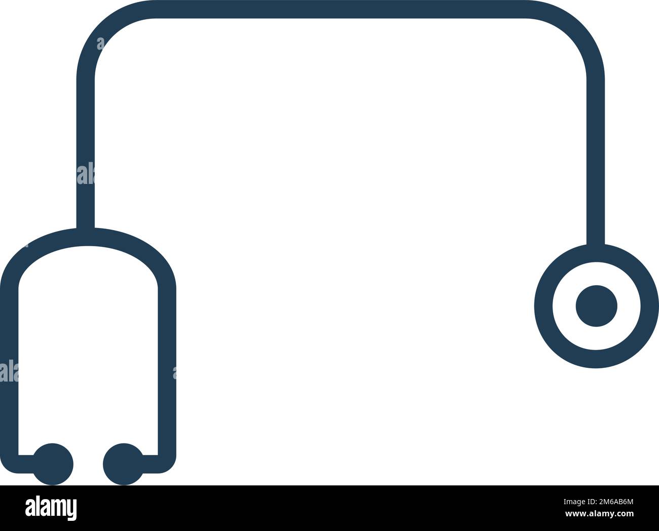 Krankenhaus-Stethoskop-Symbol. Arztwerkzeug. Bearbeitbarer Vektor. Stock Vektor