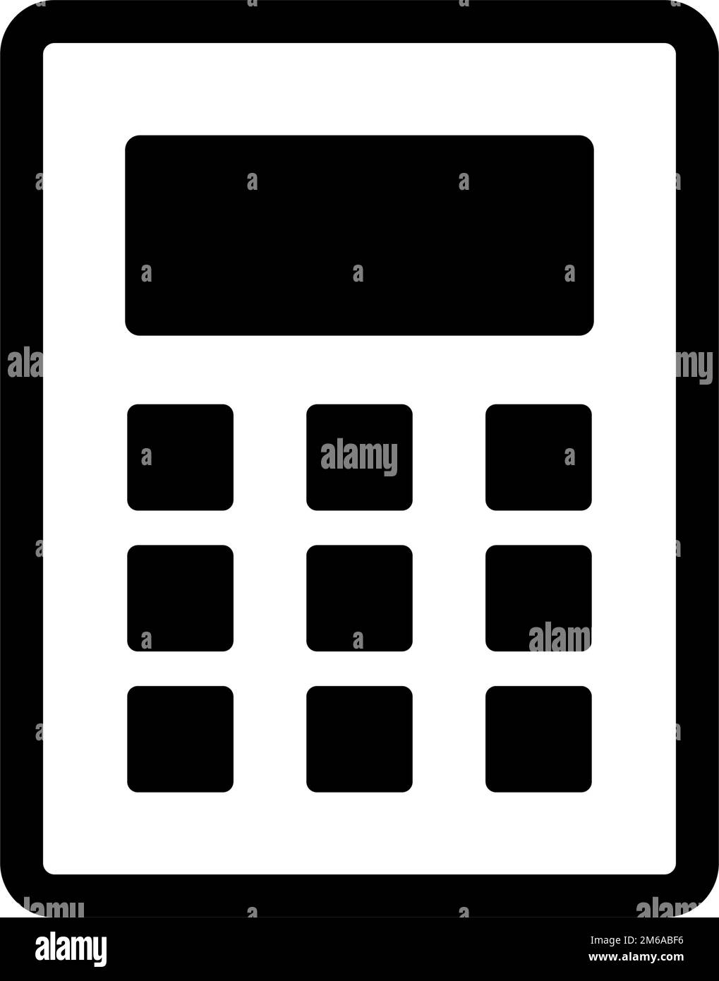 Rechnersymbol. Buchhaltungs- und Berechnungssymbol. Bearbeitbarer Vektor. Stock Vektor