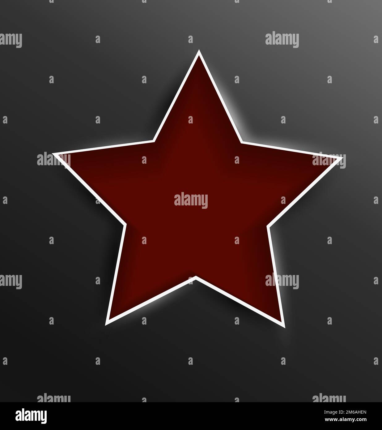 Ein Stern auf Papier Stockfoto