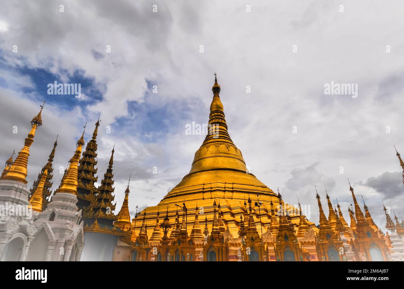 Shwedagon Pagoda (Großen-Dagon-Pagode) in Rangun (Yangon), Myanmar Stockfoto