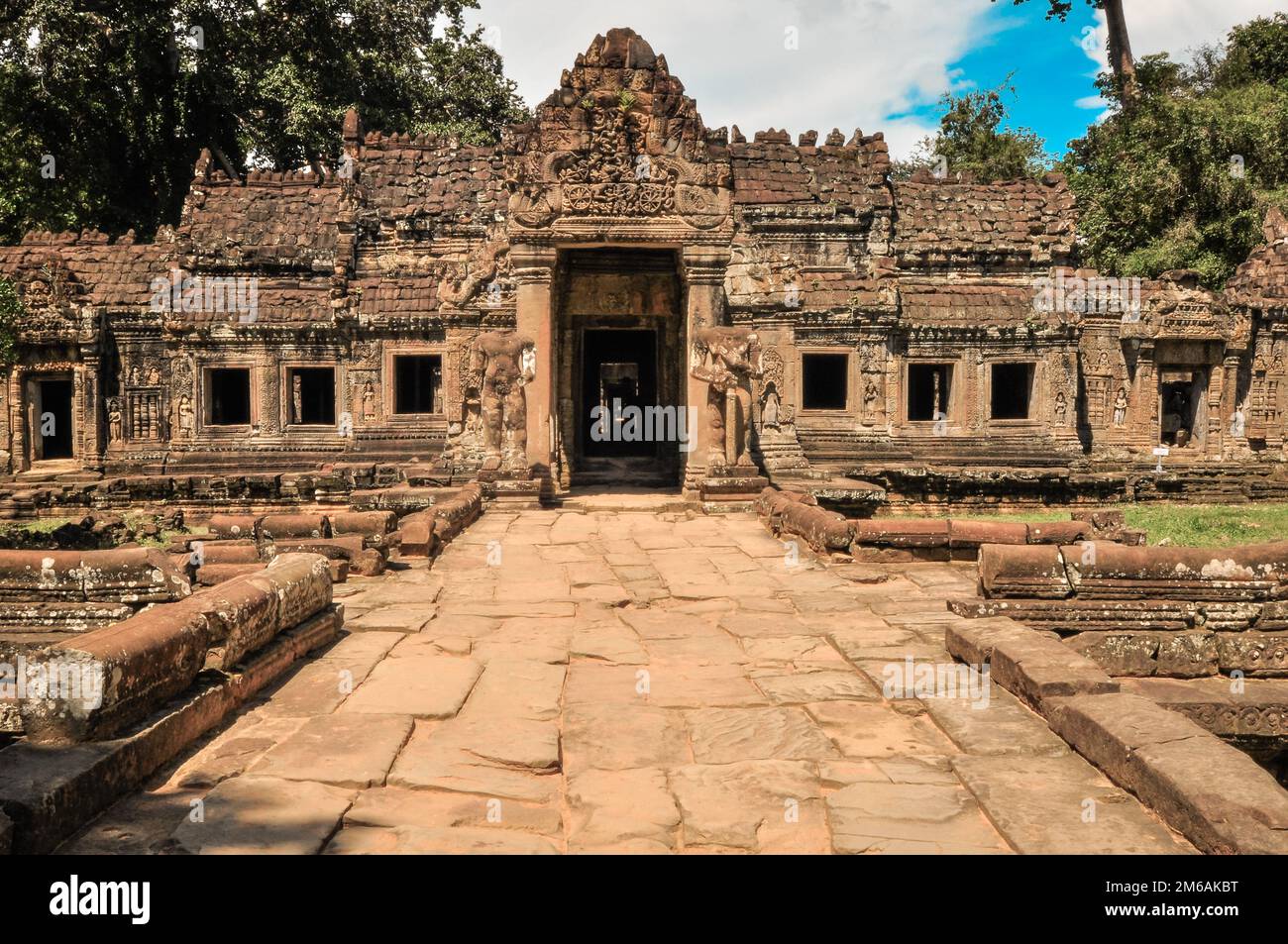 Alte buddhistische Khmer Tempel in Angkor Wat Komplex, Siem Reap, Kambodscha Stockfoto