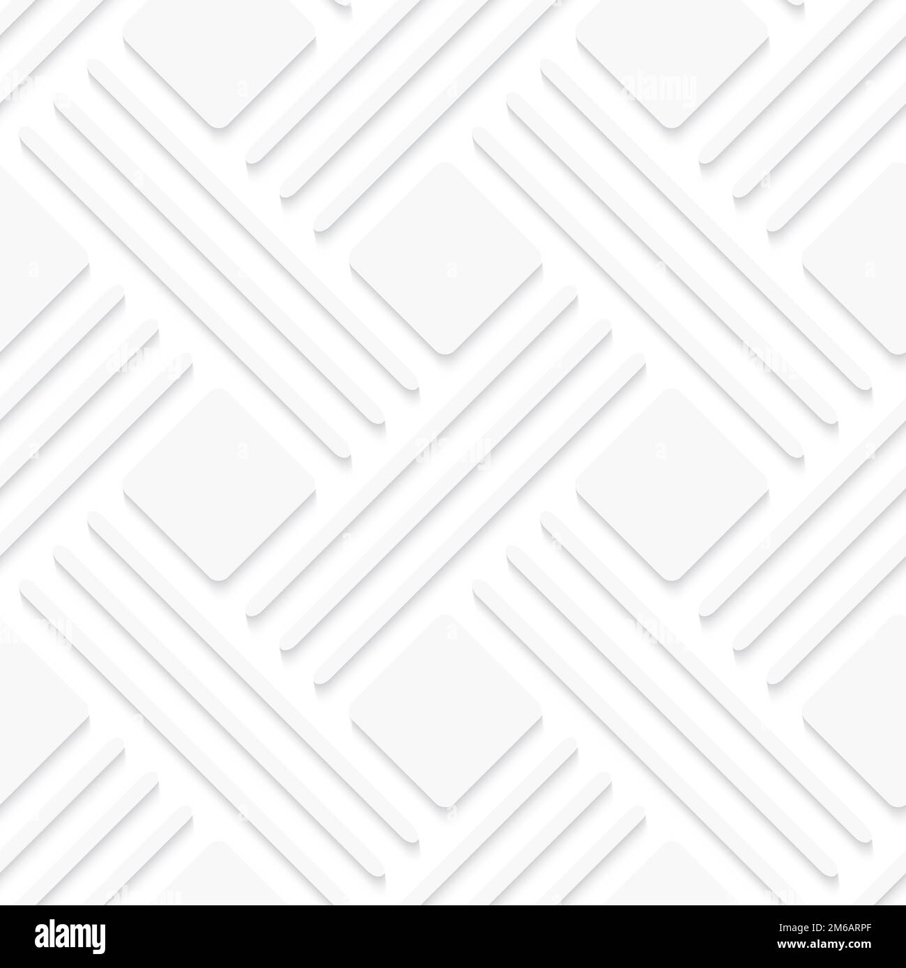 Weiße Linien und Quadrate Stockfoto