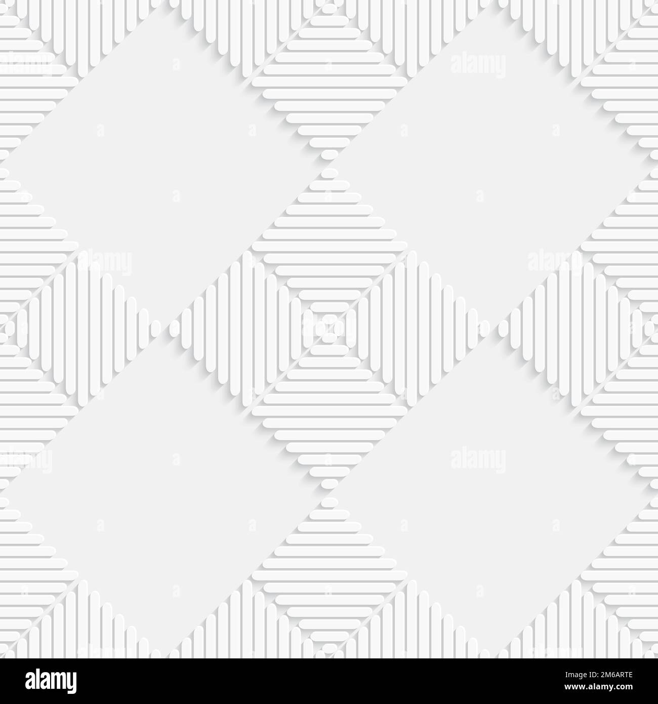 Nahtlose weiße Quadrate mit Linien im Hintergrund Stockfoto
