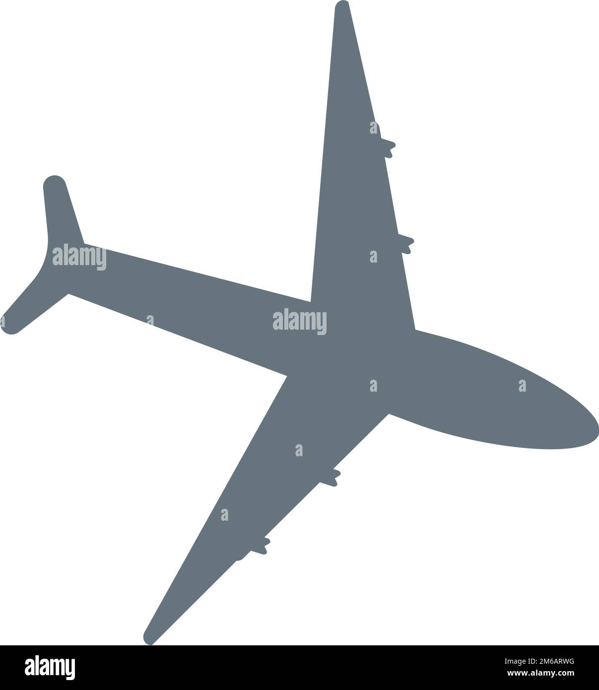 Symbol für ein gleitendes Flugzeug. Landung. Bearbeitbarer Vektor. Stock Vektor