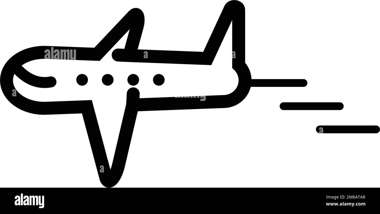 Flugzeugsymbol für unterwegs. Flugzeuge. Bearbeitbarer Vektor. Stock Vektor