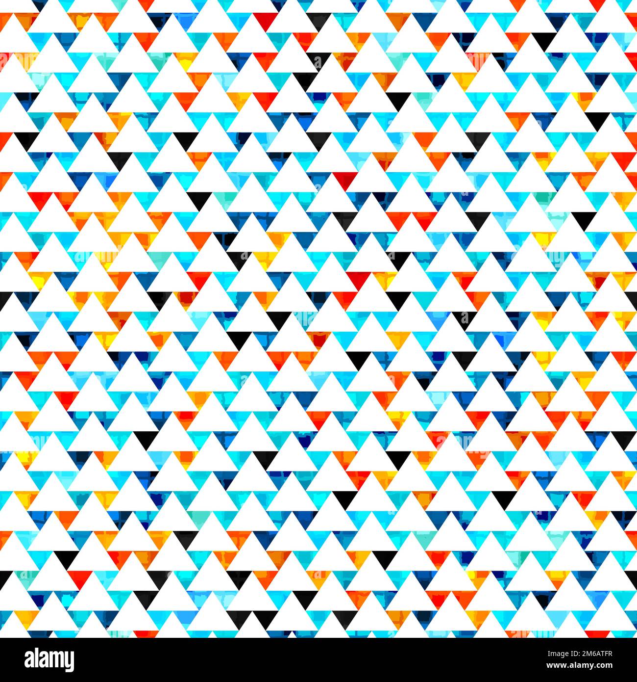 Wasserfarbenes strukturiertes Dreieck nahtlos Stockfoto