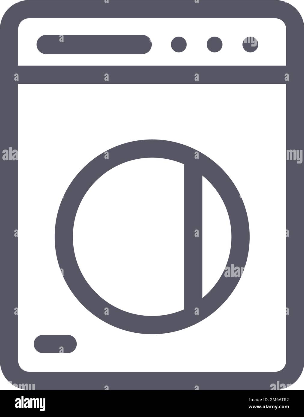 Waschmaschine. Haushaltsgeräte. Wäsche. Bearbeitbarer Vektor. Stock Vektor