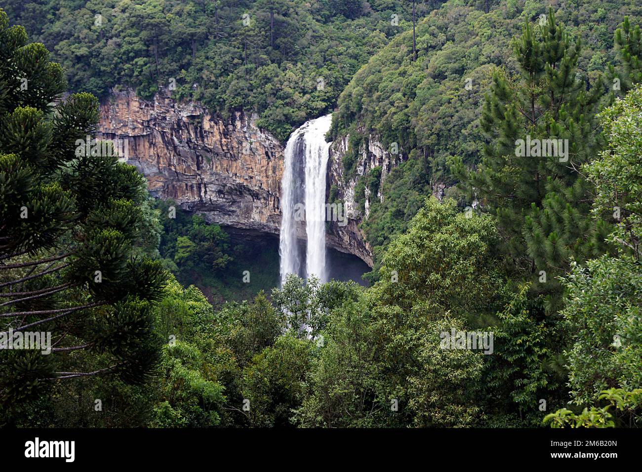 Caracol Wasserfall in Canela. Rio Grande, Brasilien Stockfoto