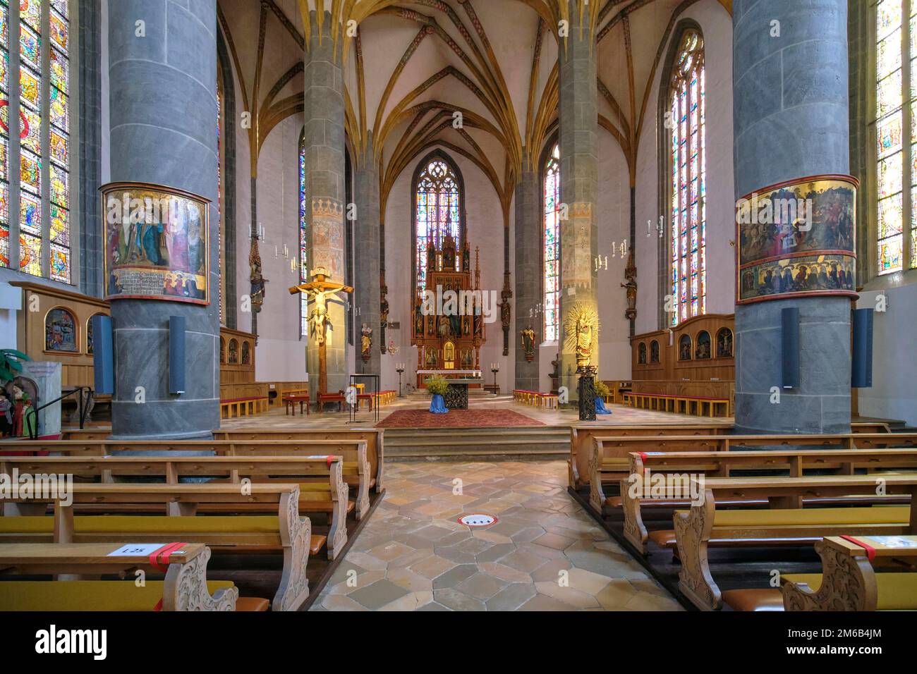 St. Johns Münster, Innenansicht, Neumarkt in der Oberpfalz, Bayern, Deutschland Stockfoto