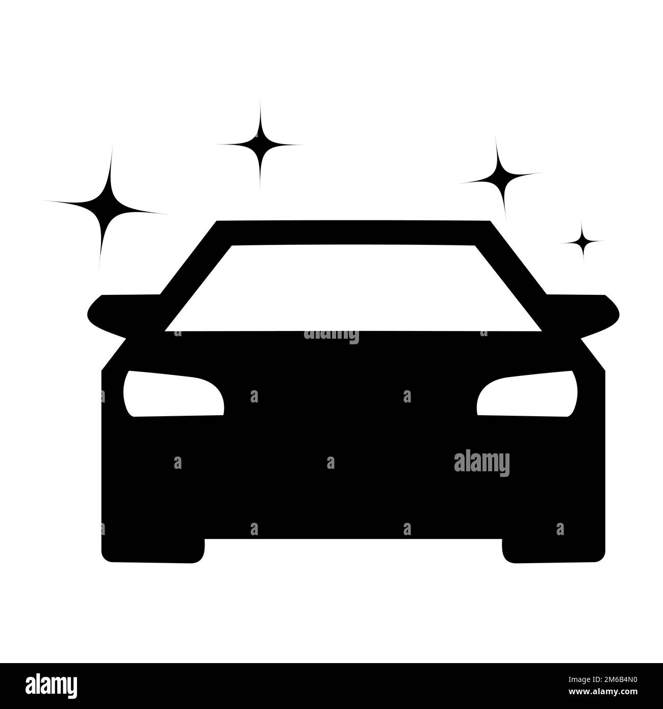 Autowaschanlage-Symbol glänzt flach in schwarzem Vektor. Autopflege und -Details Stock Vektor
