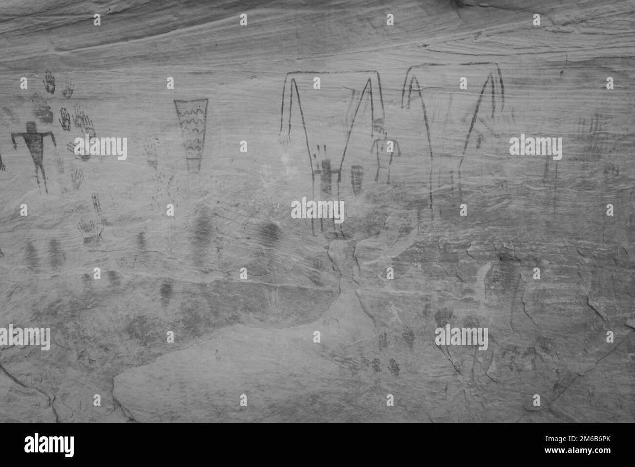 Grüne Maske Ruiniert. Rucksacktouren in Grand Gulch und Anasazi-Wohnungen und Felskunst. In Der Nähe Von Blanding, Utah, Usa. Stockfoto