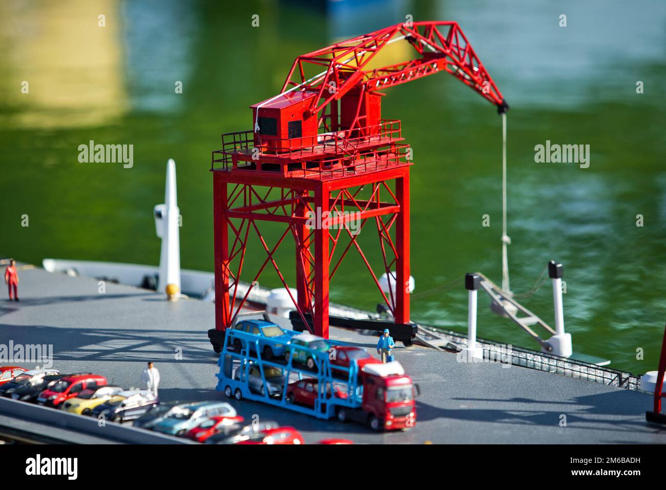 Modell der Seehafen im Park wenn Miniatur Stockfoto