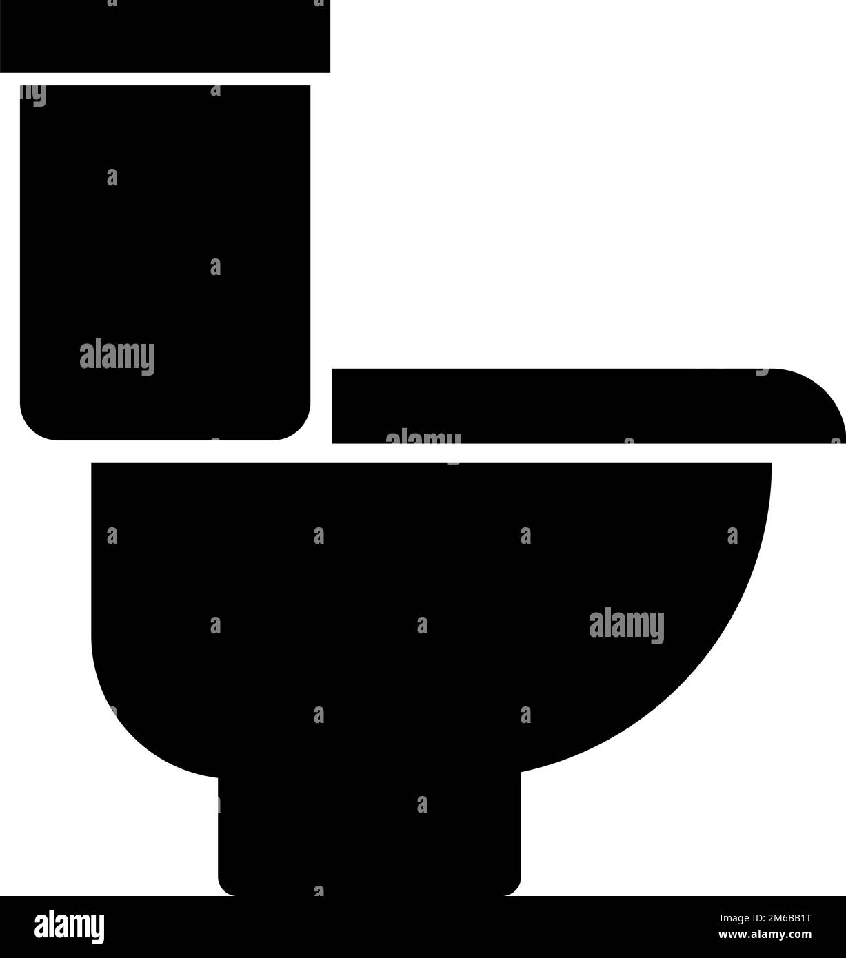 Symbol für Toilettensilhouette. Toilette im westlichen Stil. Bearbeitbarer Vektor. Stock Vektor