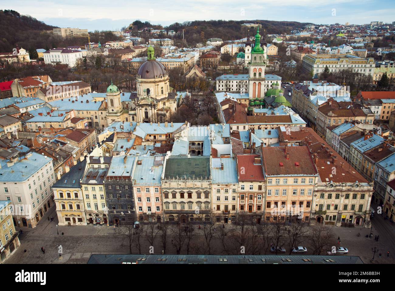 Panoramablick auf die Stadt Lemberg, Urkaine Stockfoto