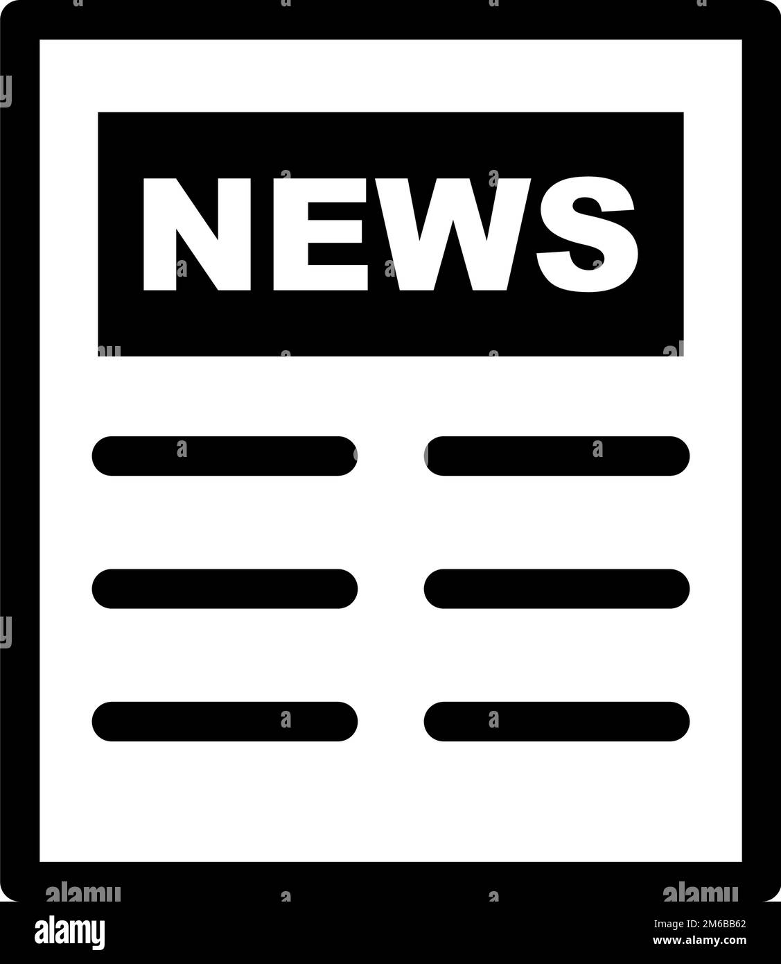 Symbol für News-Artikel. Newsletter-Symbol. Aktuelle Nachrichten. Bearbeitbarer Vektor. Stock Vektor