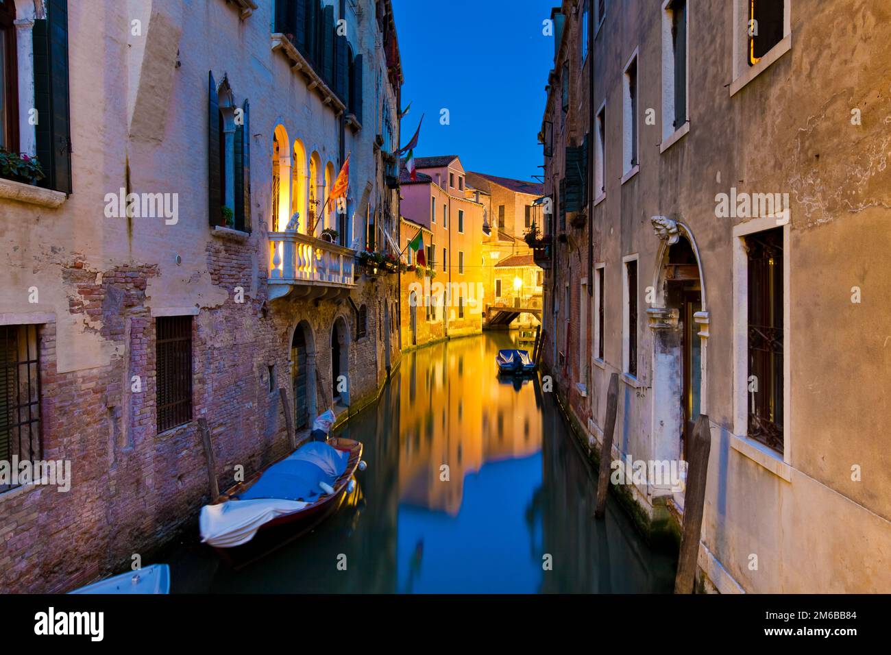 Venedig bei Nacht, Italien Stockfoto