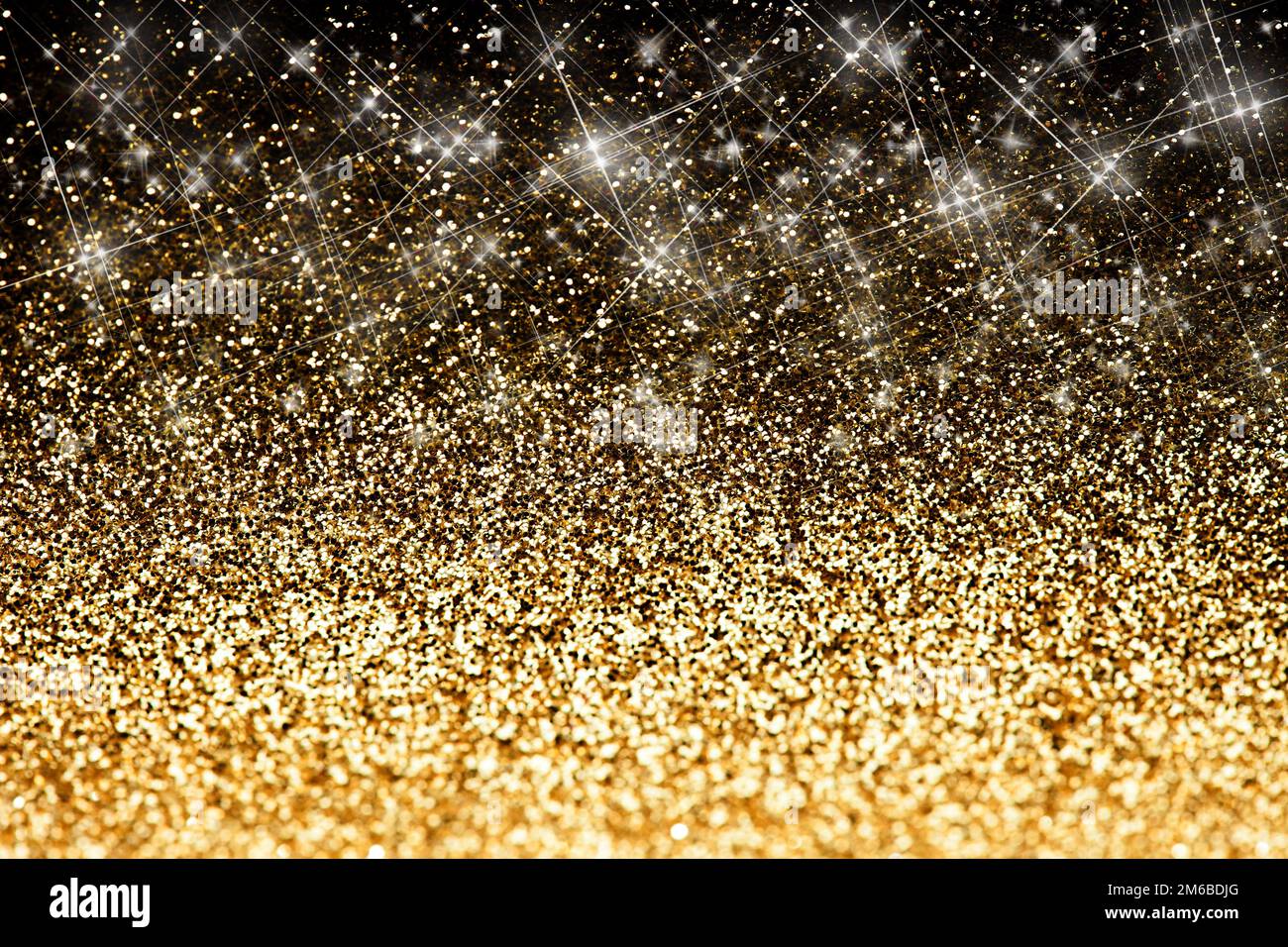 Abstrakter glitzernder Hintergrund mit blinkenden Lichtern Stockfoto