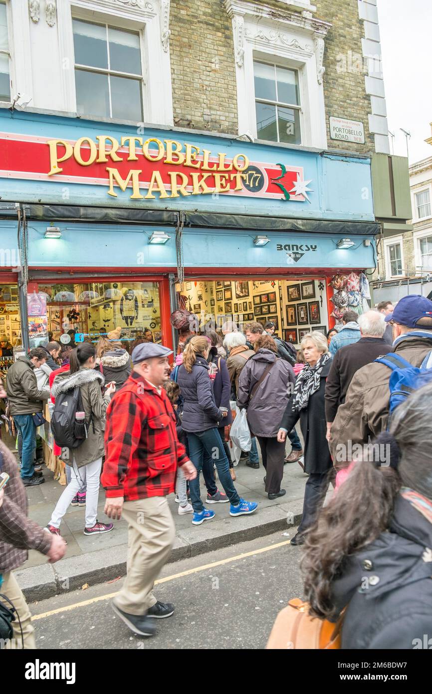Portobello Road Market, portobello Market Store Stockfoto