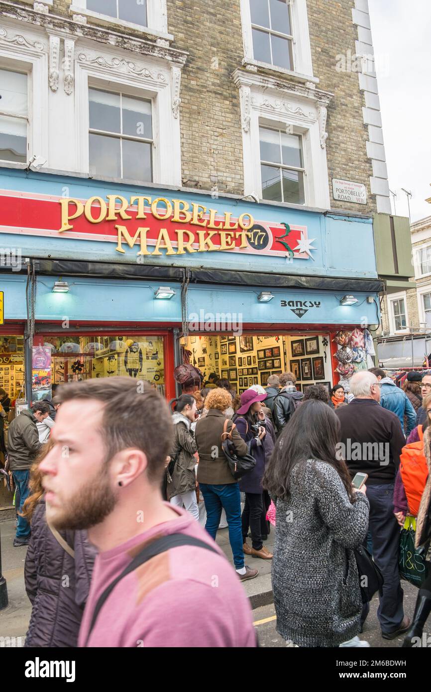 Portobello Road Market, portobello Market Store Stockfoto
