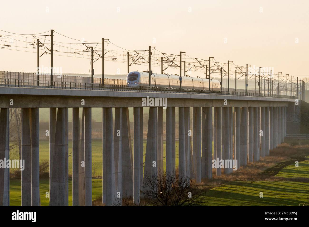 Deutsche Bahn: Neue Hochgeschwindigkeitsbahnlinie in Mitteldeutschland Stockfoto