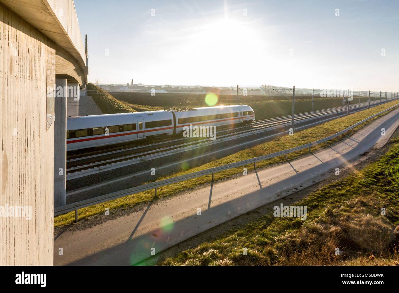 Deutsche Bahn: Neue Hochgeschwindigkeitsbahnlinie in Mitteldeutschland Stockfoto