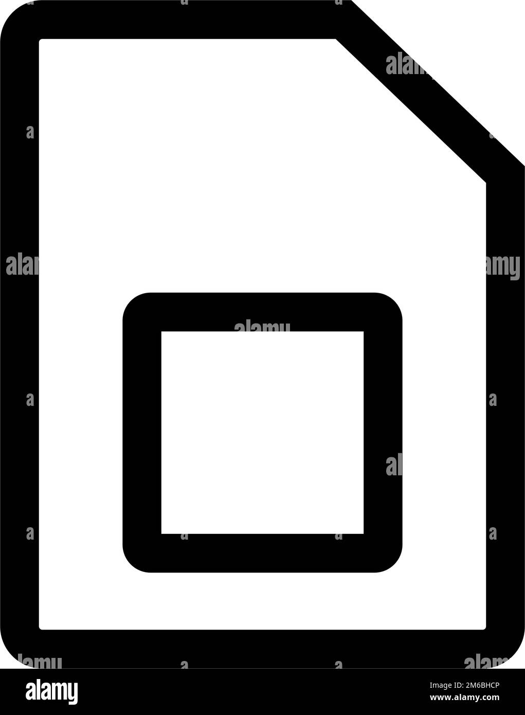 Symbol für einfache SIM-Karte. Microchip für die Mobilkommunikation. Bearbeitbarer Vektor. Stock Vektor