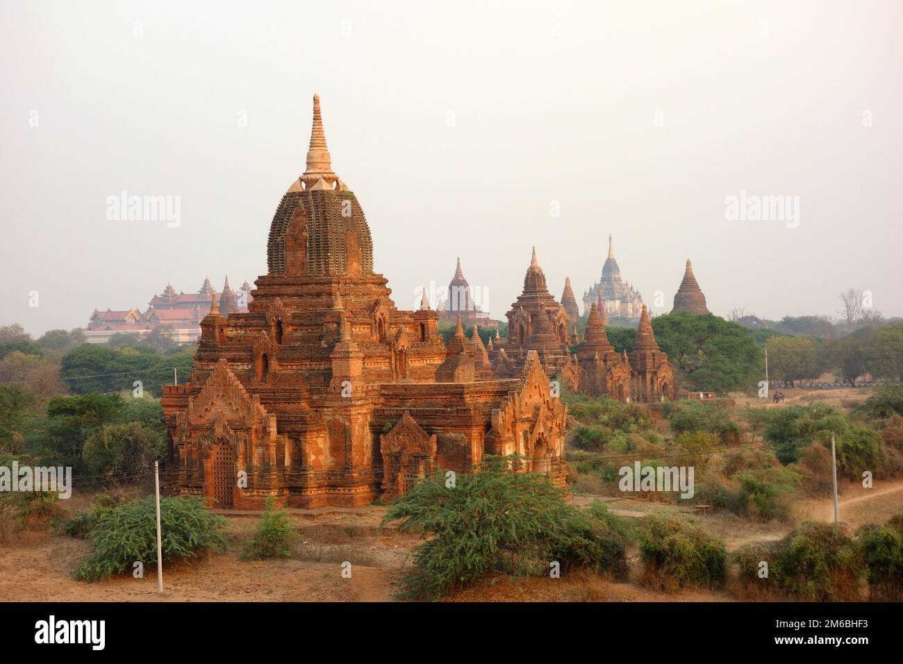 Tempel, Pagoden und Stupas von Bagan (Myanmar) Stockfoto