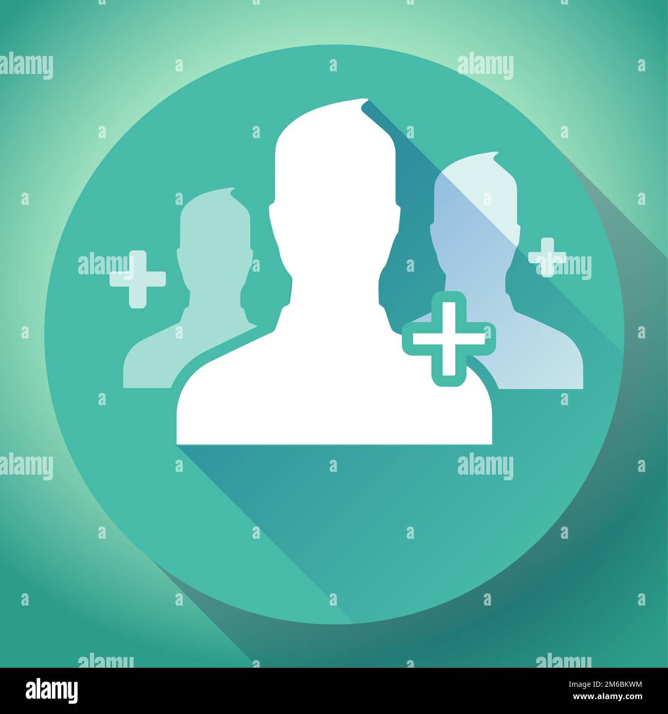 Teamwork, Vereinigung der grünen Personen-Symbol. Flache Design-Stil Stockfoto