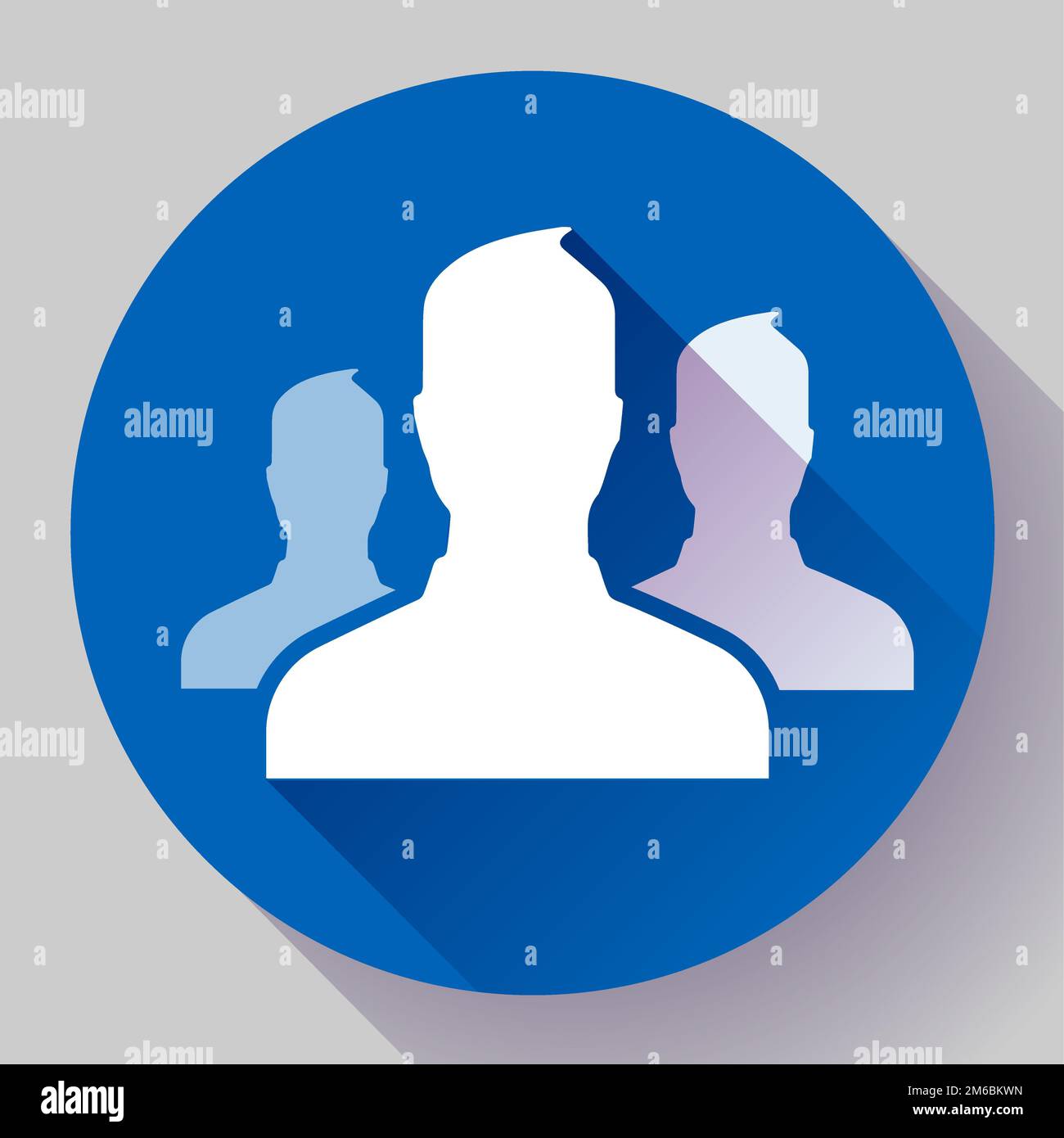 Gruppe von Personen-Symbol. Flache Design-Stil. Stockfoto