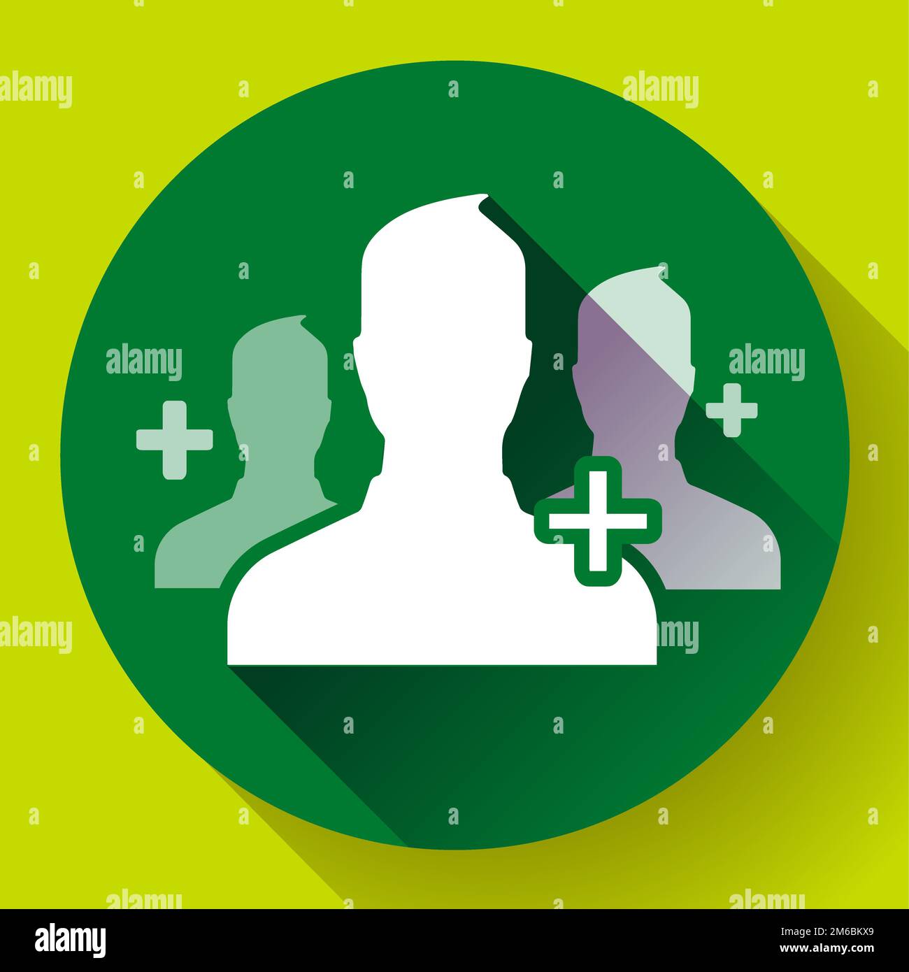 Teamwork, Vereinigung der grünen Personen-Symbol. Flache Design-Stil Stockfoto