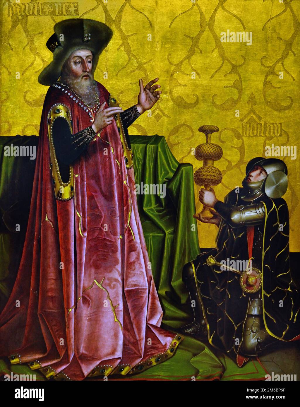 Abishai before David (1435) Konrad Witz, 1400-1446, Schweiz, Stockfoto