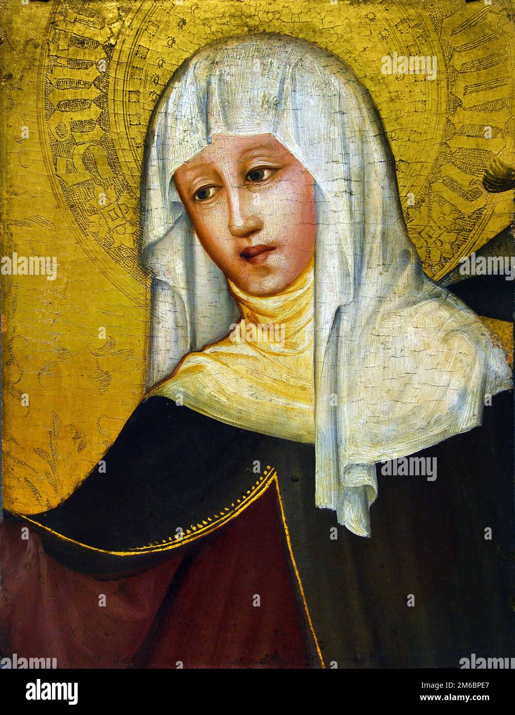 Büste eines verwitweten Heiligen 1410 Süddeutscher Meister, süddeutscher Meister, 15. Jahrhundert, Deutsch, Deutschland, Stockfoto