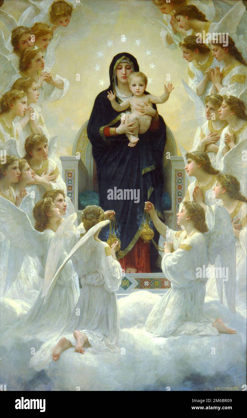 Regina Angelorum (Königin der Engel), gemalt von William-Adolphe Bouguereau im Jahr 1900 Stockfoto