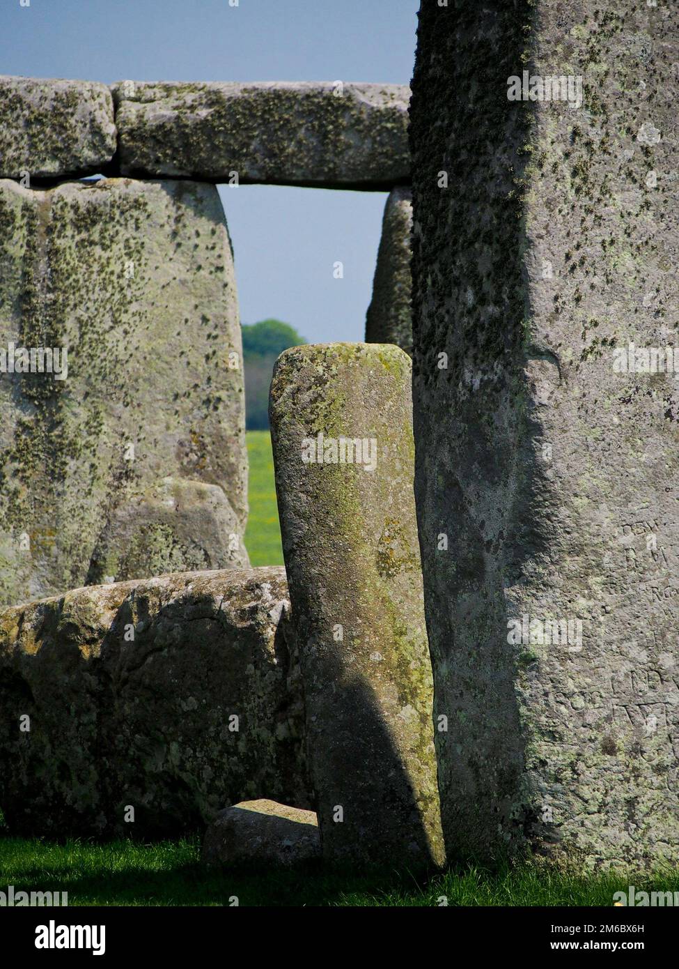 Stonehenge am sonnigen Tag Stockfoto