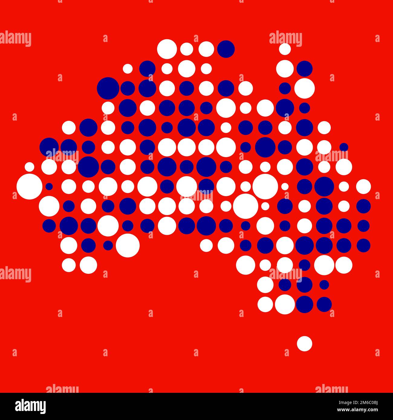 Abgeleitete Musterabbildung für Australien Map Silhouette mit Pixeln Stock Vektor