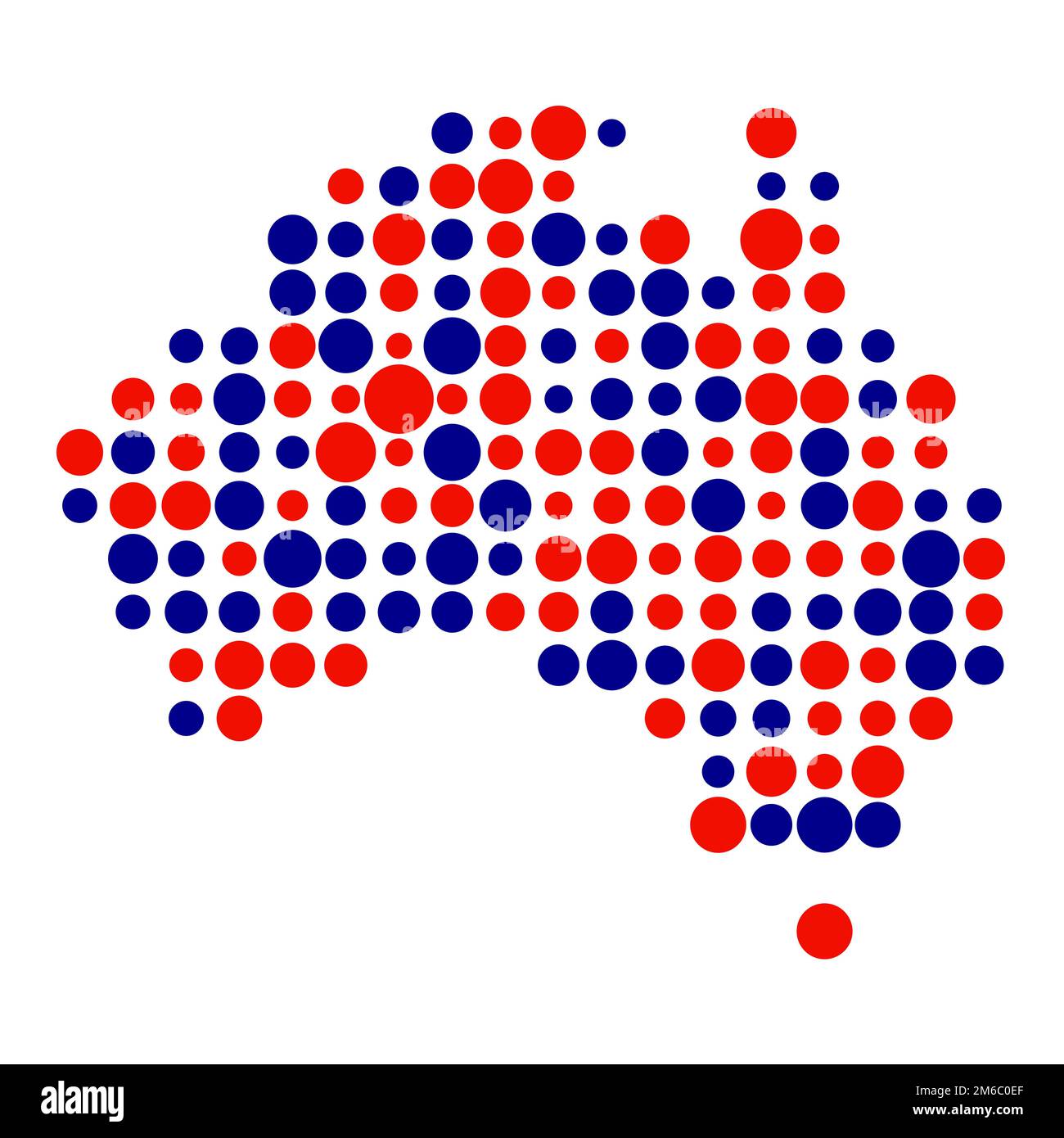 Abgeleitete Musterabbildung für Australien Map Silhouette mit Pixeln Stock Vektor