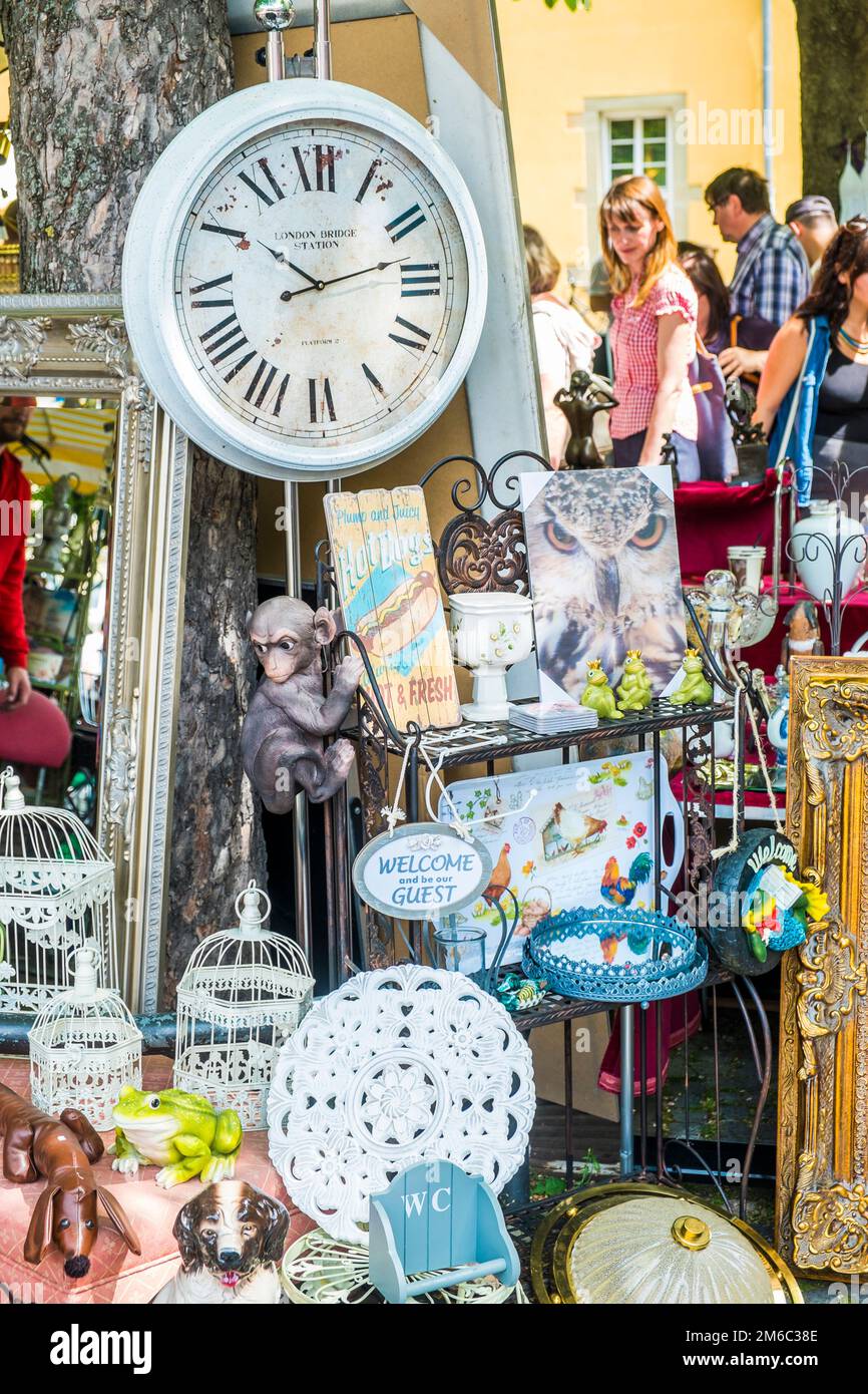 Straßenszene, stuttgarter Frühlingsflohmarkt Stockfoto