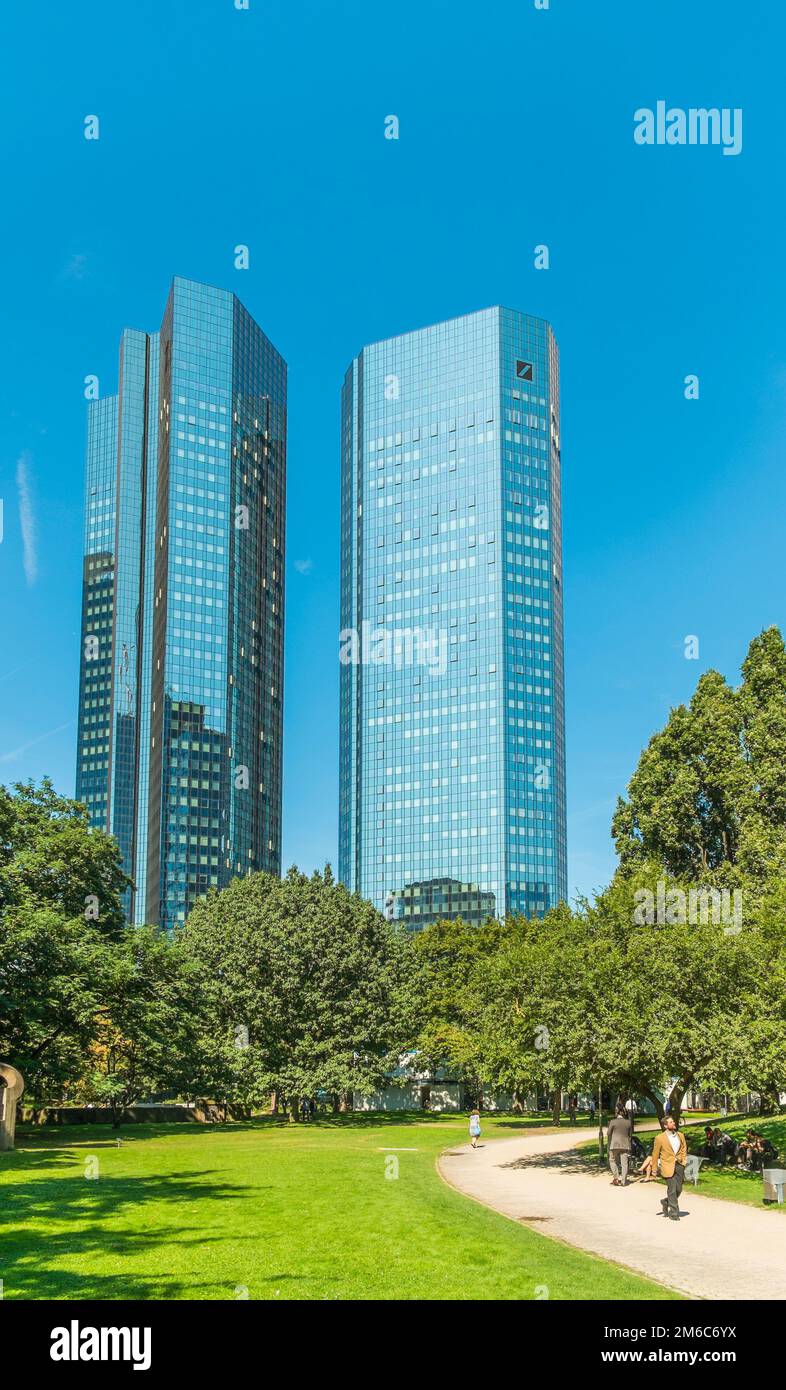 Doppeltürme der Deutschen Bank Stockfoto