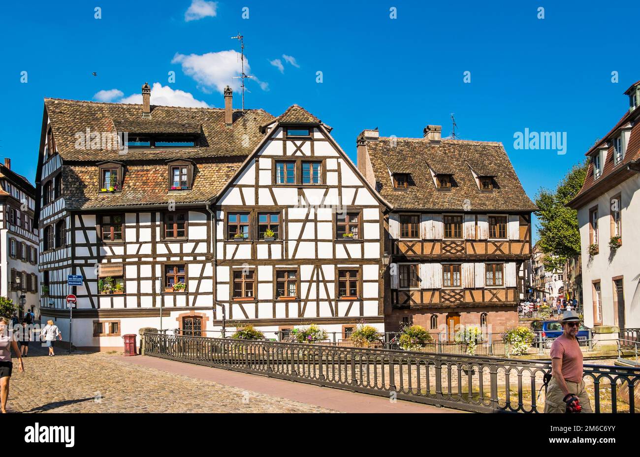 Fachwerkhäuser, historischer Stadtteil Petite france Stockfoto